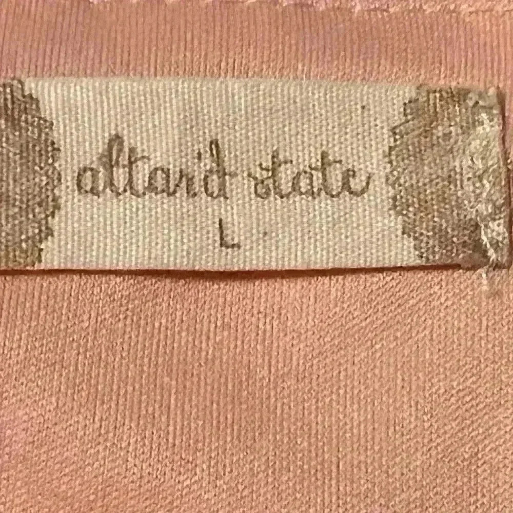 Altar’d State Women’s size Large Sleeveless pink Dress/ pockets/ tie straps/ zip - Picture 11 of 12